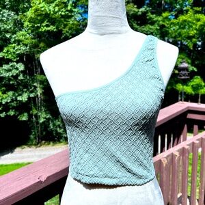 GUC one shoulder crop top/sports bra. M/L. 310W